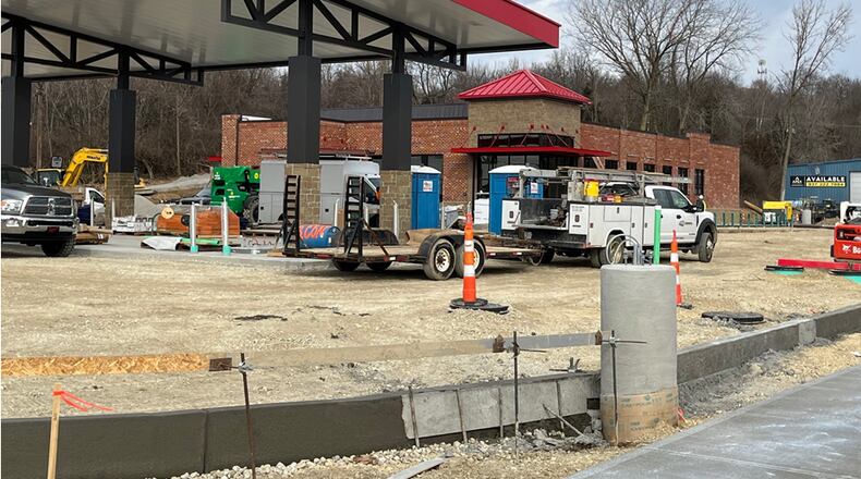 The new Sheetz fuel center and convenience store in Springboro continues to make progress. ED RICHTER/STAFF