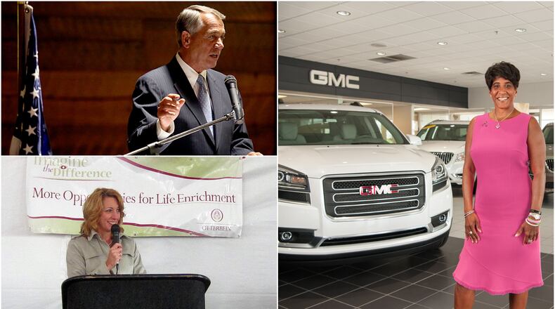 Clockwise from top left: John Boehner, Jenell Ross and Jill Wilson.