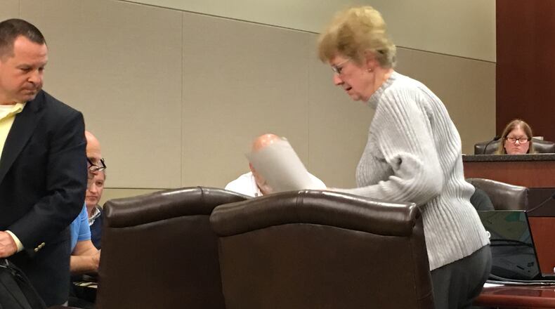 Becky Hall met earlier this year with the Springboro Planning Commision about plans to develop her family farm.