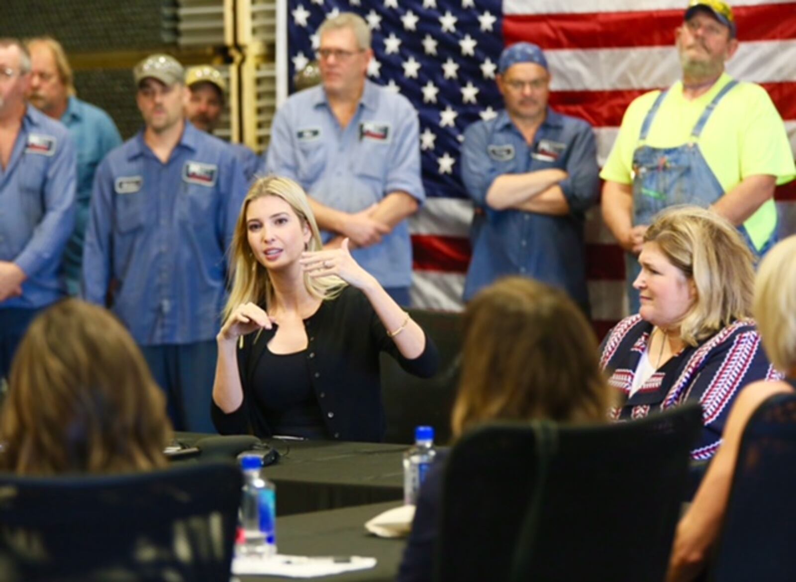 Ivanka Trump, daughter of then-Republican presidential candidate Donald Trump, during a 2016 visit  to Middletown Tube Works. 