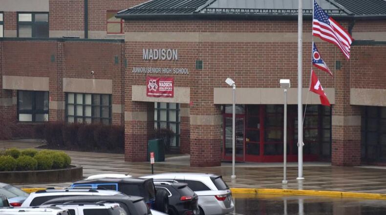 A Madison Schools student has been suspended after comments she made about getting a gun, according to school officials. The school was the site of a 2016 student shooting (pictured).