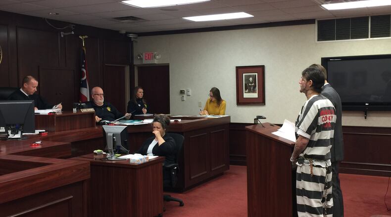 Ebb Duhamel of Middletown pleaded guilty to charges of inducing panic and violating a protection order in Franklin Municipal Court on Tuesday.