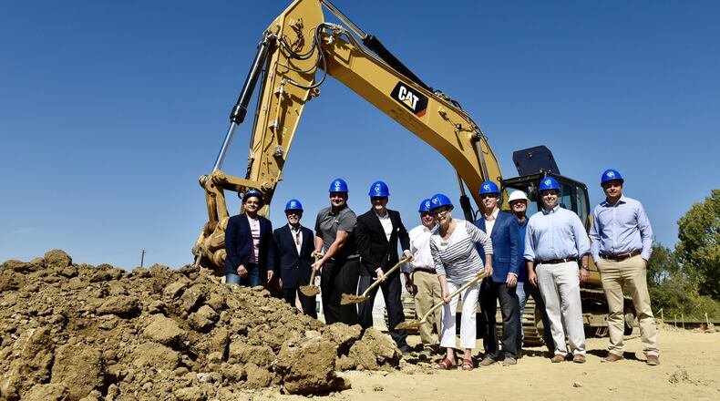 A groundbreaking was held Wednesday, Sept. 18, 2019 for Tru by Hilton Hotel’s location in Monroe. The facility will be a four-story, 47,070-square-foot hotel with 94 guest rooms, an indoor, heated swimming pool and a fitness center. NICK GRAHAM/STAFF