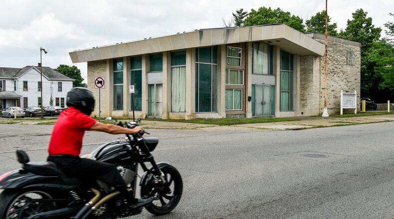 This vacant former community church at Fairview and Pleasant avenue is one of several buildings of interest as students at Miami Universitytry to develop a Pleasant Avenue Revitalization Strategy for Lindenwald to revitalize the Hamilton neighborhood. NICK GRAHAM/STAFF