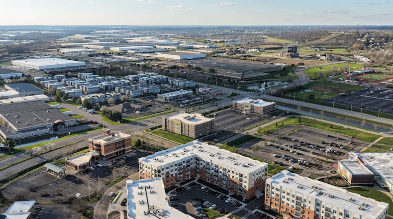 Union Centre corridor to be studied by consultants to help with future plans. This section is near I75 interchange in West Chester Township. NICK GRAHAM VIA DRONE/STAFF