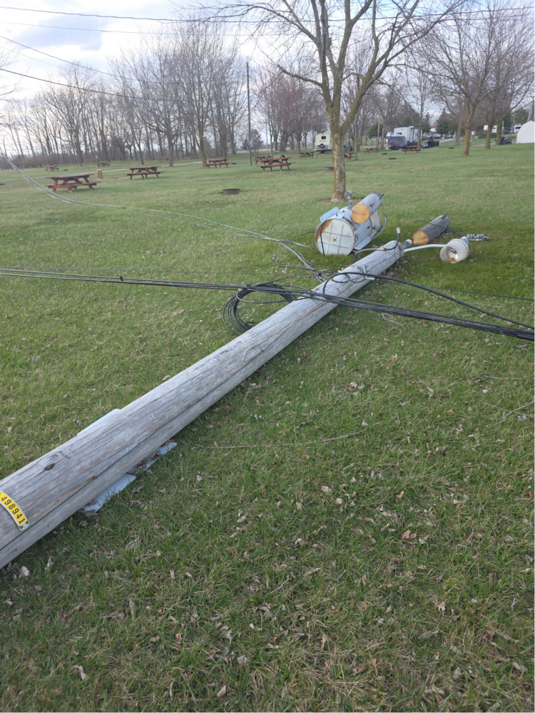 Mid-march storm power damage