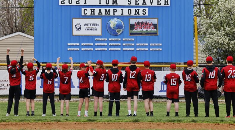 West Side Little League formally kicked off its $1 million capital fundraising campaign on Monday, April 25, 2022, as well as honoring the 2021 Tom Seaver division Champions, who finished as runners-up in the Little League World Series last season. Hamilton Mayor Pat Moeller announced that the Hamilton CIC announced it would chip in the first $300,000 designated for player and fan safety improvements. NICK GRAHAM/STAFF