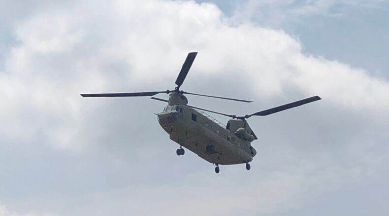 Residents in the Ross Twp. area may have heard the rumble of a large military helicopter this morning, don’t worry, it is part of a massive training event the Butler County Emergency Management Agency is participating in.
