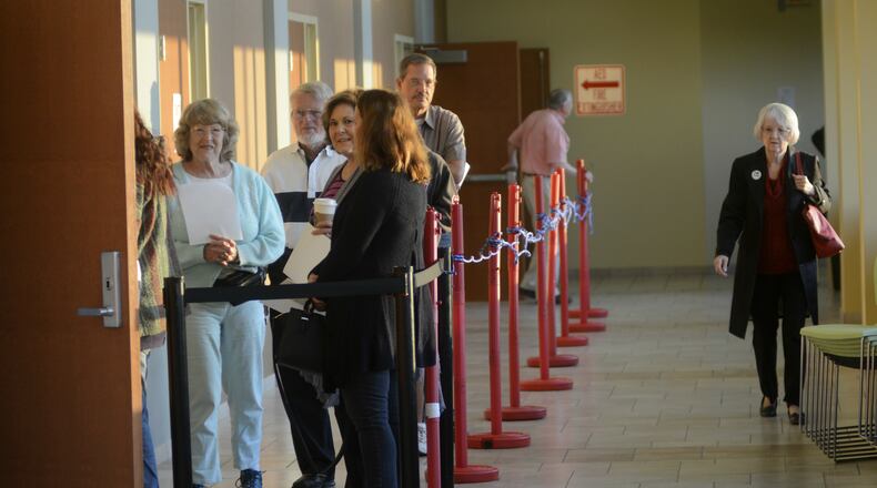 Early voting in Ohio began on Oct. 12 and continues until Nov. 7. Election Day is Nov. 8 and polls are open from 6:30 a.m. until 7:30 p.m. MICHAEL D. PITMAN/STAFF
