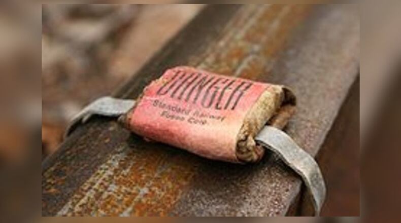 A railroad torpedo, once common in the railroad business, was found Sunday in Butler County, according to Sheriff Richard Jones.