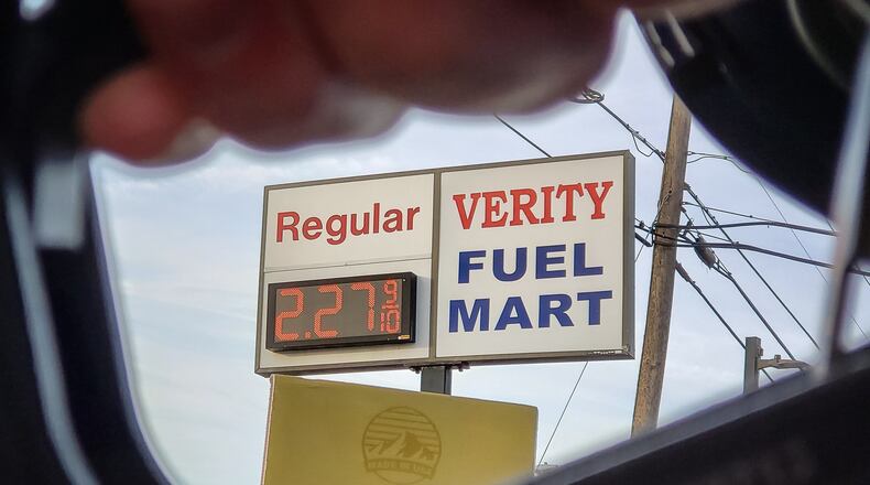 Ohio Governor Mike DeWine’s plan to raise the state’s gas tax by 18 cents per gallon, which would need approval by the Ohio legislature to take effect, would initially increase the gas tax to 46 cents per gallon starting July 1. The measure is projected to raise an additional $1.2 billion annually statewide and bring large revenue increases to governments across Butler and Warren counties. NICK GRAHAM/STAFF