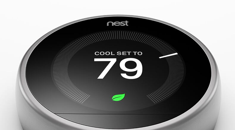 Customers of Hamilton’s electric system can get rebates if they buy certain models of thermostats, such as NEST (pictured), that allow them to adjust their heat downward when they’re not home.