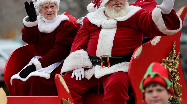 Santa and Mrs. Claus will be among the many groups participating in Middletown’s annual Santa Parade on Saturday on Broad Street in downtown Middletown. FILE PHOTO
