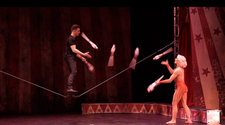 The Great DuBois will bring a two-person circus show to The Fairfield Community Arts Center on Oct. 1. Tickets for the
performance are $36. CONTRIBUTED
