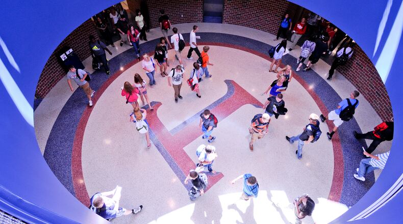 A bomb threat found in a bathroom at Talawanda High School on Feb. 14 prompted a precautionary lockdown. STAFF FILE/2012
