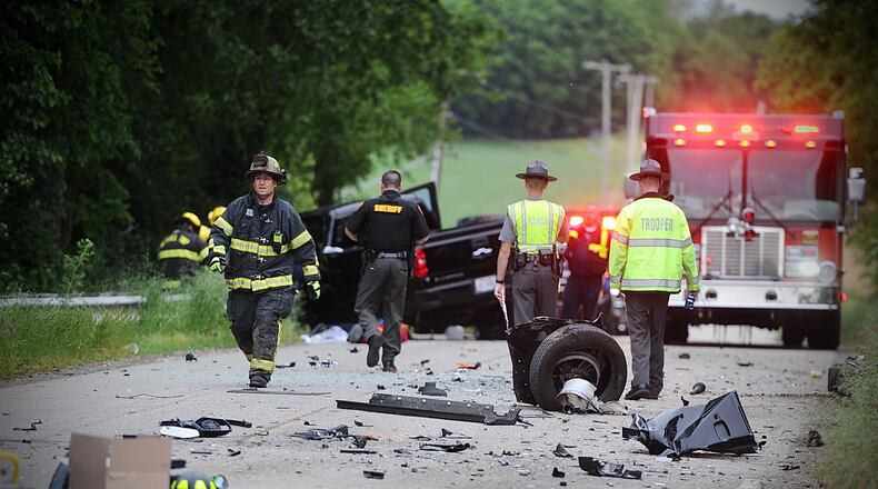 A head-on crash killed a man and injured a woman Friday night in Clark County. MARSHALL GORBY / STAFF