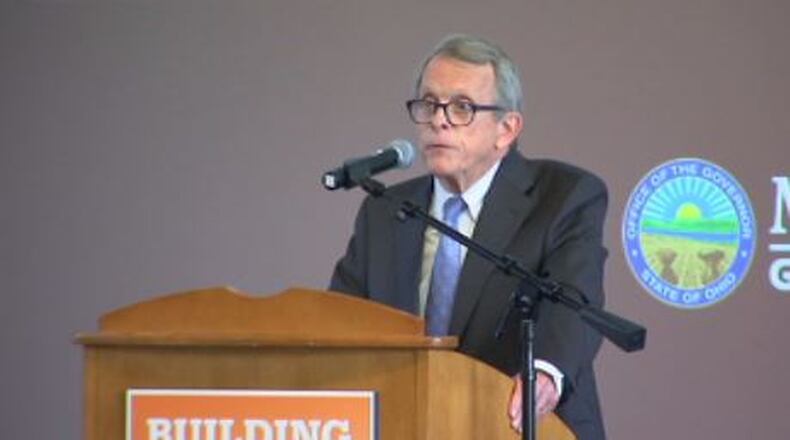 Gov. Mike DeWine speaks at the Building Resiliency youth mental health summit in Dayton on Thursday, Sept. 26. Staff photo