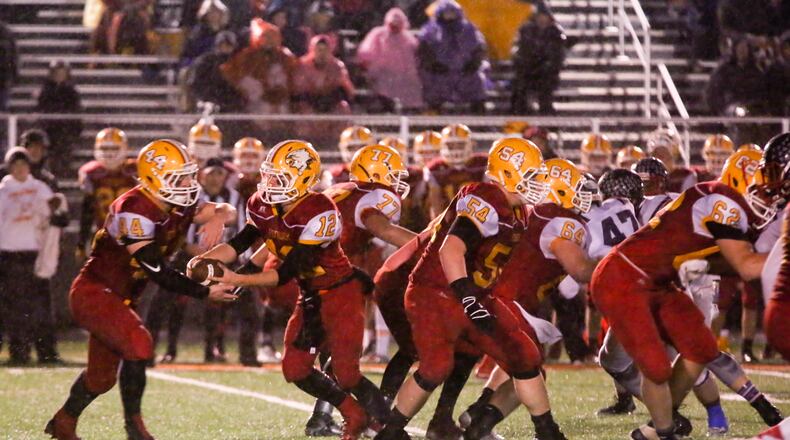 Bishop Hartley defeats Bishop Fenwick 26-14 in their Division IV state football semifinal game held at Wilmington High School’s Alumni Field, Saturday, Nov. 28, 2015. GREG LYNCH / STAFF