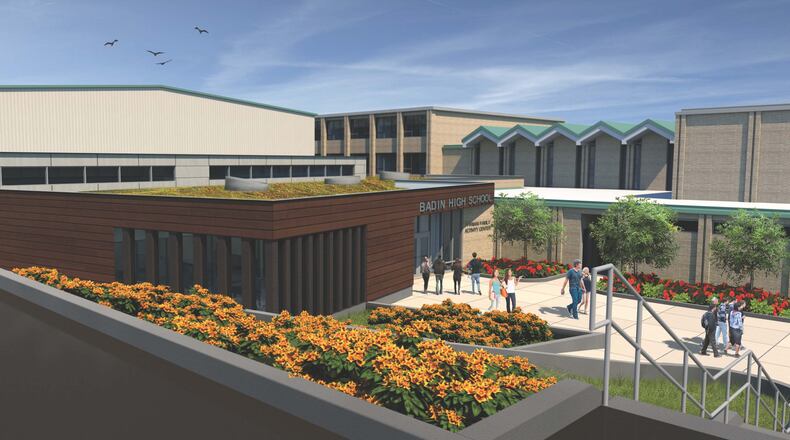 Butler County’s only Catholic high school is expanding this year to better handle its growing enrollment. This week officials at Badin High School released more details about its first campus expansion since 2006 including a $1.8 million construction project that will add a new “Student Development Center.”(Provided illustration)