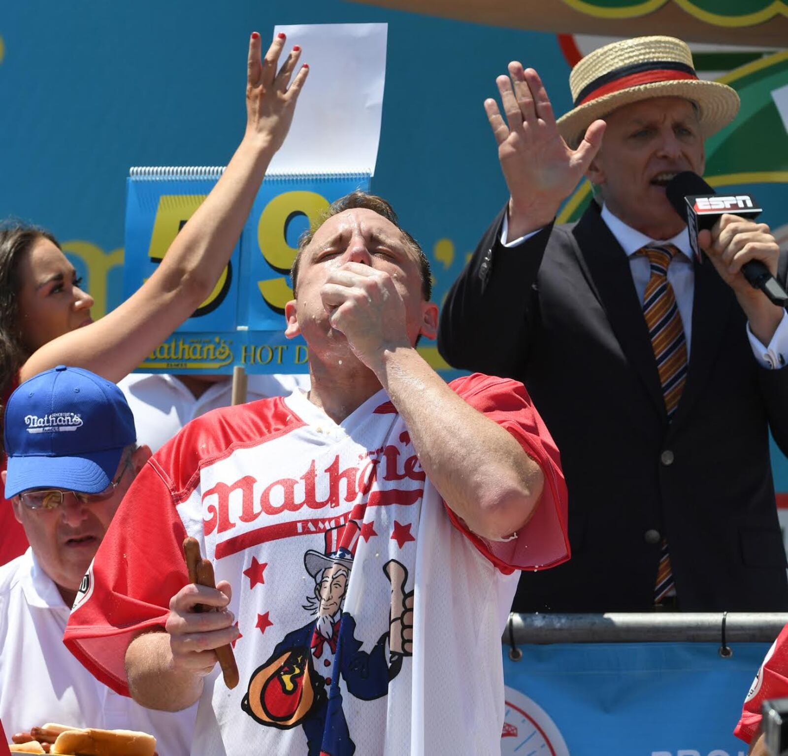 Joey “Jaws” Chestnut, who has won nine out of the last ten belts at the annual Nathan’s Hot Dog Eating Contest, will also be defending his brat-eating crown at the eighth annual World Brat-Eating Championship at Oktoberfest Zinzinnati. CONTRIBUTED