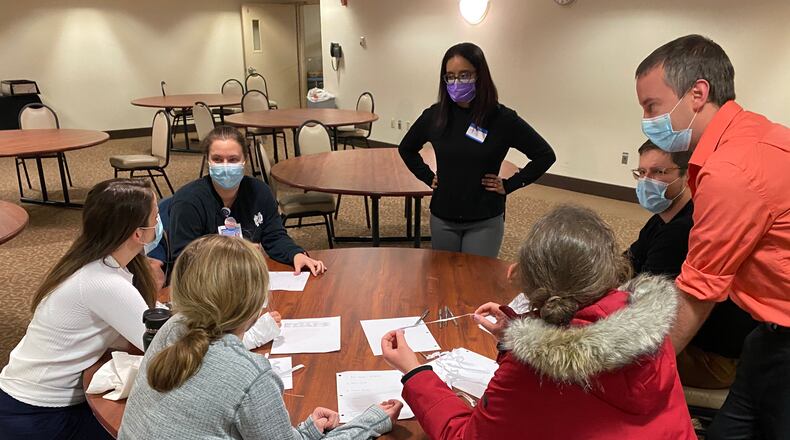 Wright State University OB-GYN residents participate in an anti-racism dialog session in February. Students at the school will soon be given access to student-only vaccine clinics. Submitted photo.