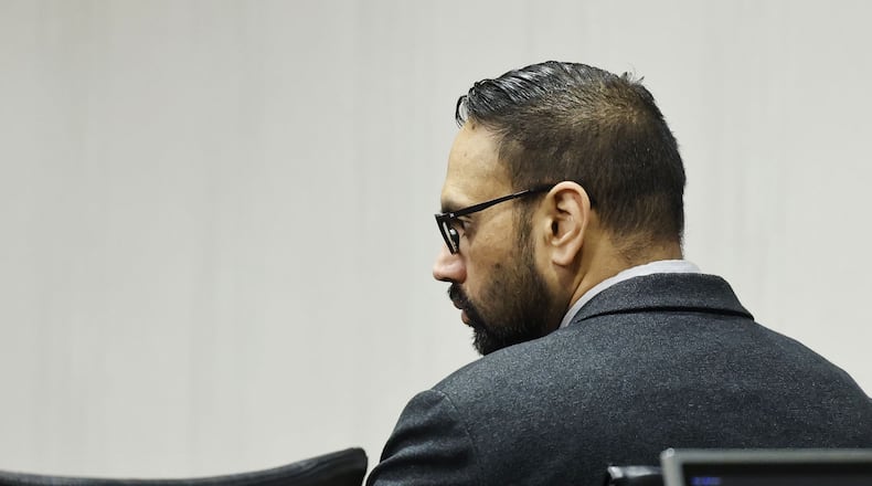 Gurpreet Singh, convicted of four counts for killing four members of his family in 2019, listens to mitigation testimony in the sentencing phase of the trial. NICK GRAHAM/STAFF