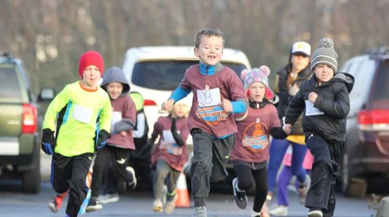 These children participated in the Thanksgiving 5K fun run. PROVIDED