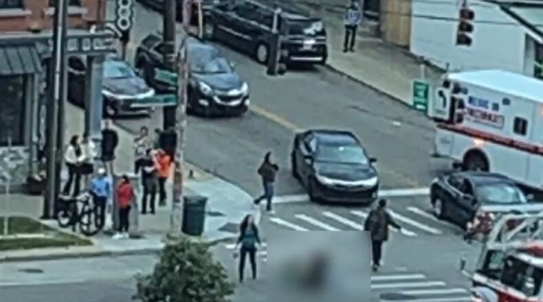 A University of Cincinnati student was killed and another person injured Wednesday, Sept. 28, 2022 when crossing a road near the college campus. JOHN SIKORA/CONTRIBUTED/WCPO