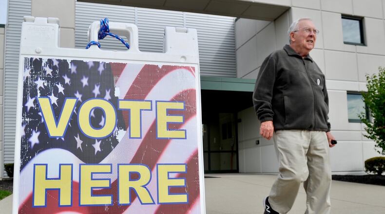 Ohio’s 2020 presidential primary is today, April 28, 2020, after delays happened due to the novel coronavirus, or COVID-19. The election will be an all-absentee election with few exceptions for in-person voting for the disabled and those without a mailing address. NICK GRAHAM/FILE