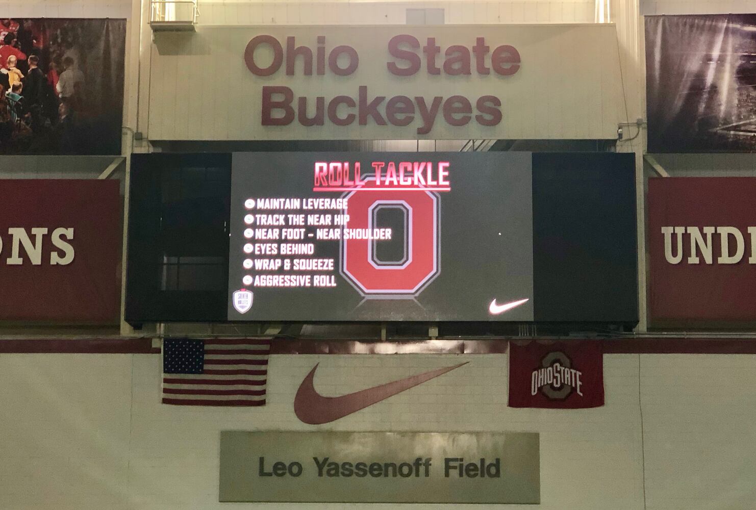 Ohio State football youth tackling clinic 2019