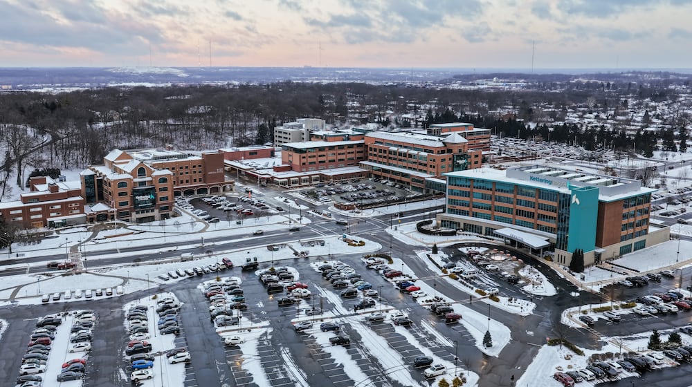 Aerial view of Kettering Health main campus on Southern Blvd. in Kettering. NICK GRAHAM/STAFF