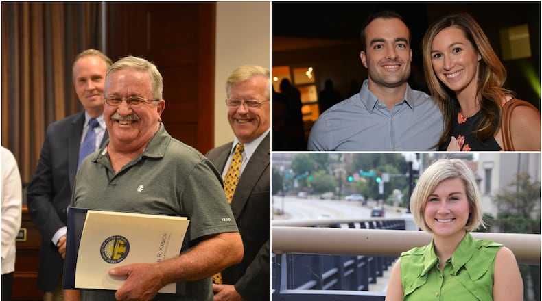 Frank Downie (far left), Lauren and Ty Smallwood (top right), and Liz Hayden (bottom right) are the recipients of the 2017 Vision Awards from the Hamilton Vision Commission. CONTRIBUTED