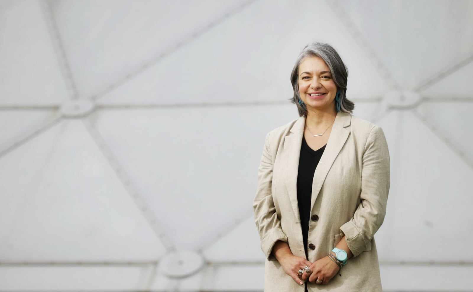 Sarah Van Frank-Affrunti, general manager of Southwest Regional Water District, stands at their North water treatment plant on Morganthaler Road. NICK GRAHAM/STAFF
