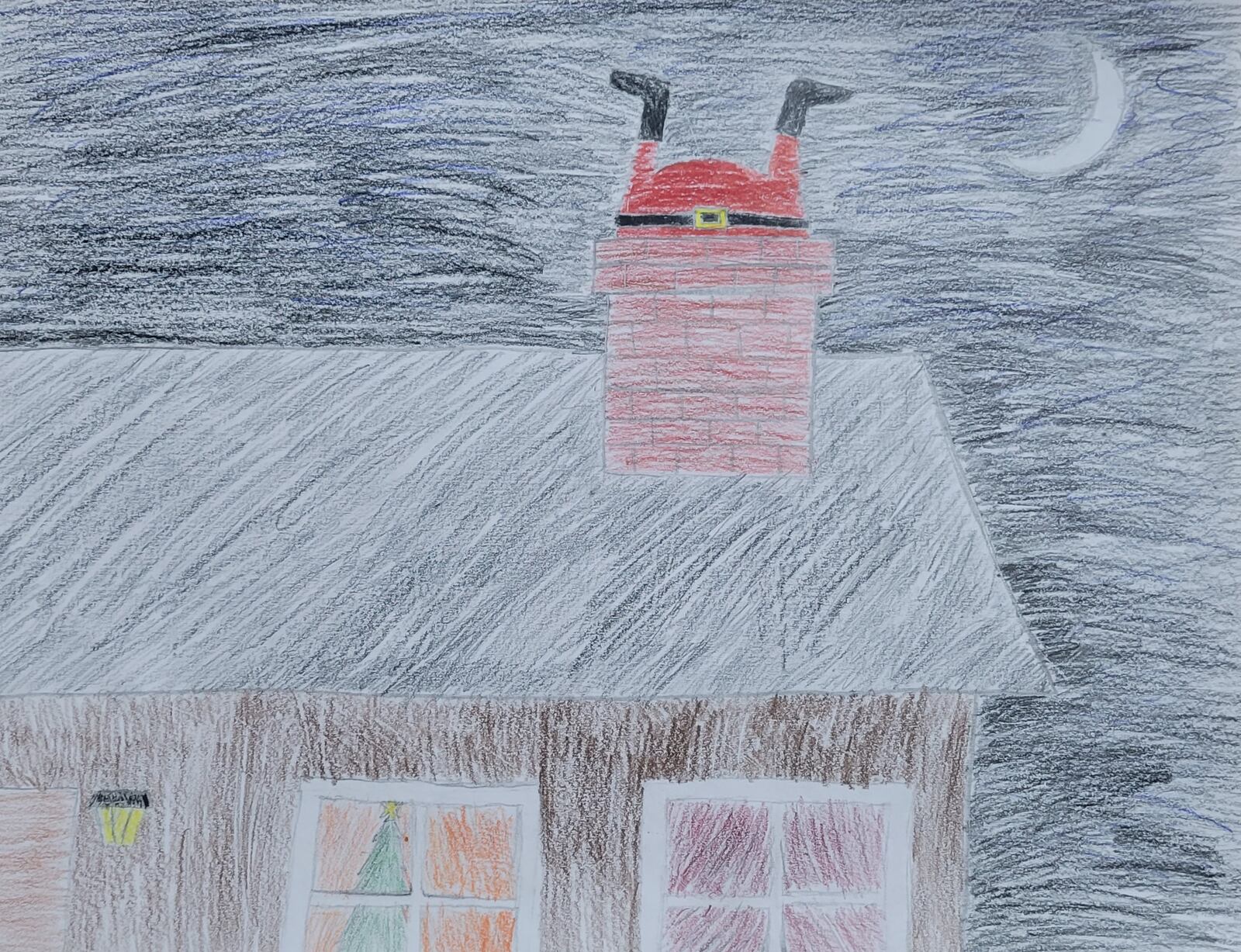 Jacob Hodgson showed a humorous take on Christmas with his picture of Santa stuck in the chimney. CONTRIBUTED