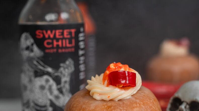 Death Grip Donuts has partnered with Mason Schindler, owner of Blazin’ Dayton, to create a specialty donut for Pepper Fest (FACEBOOK PHOTO).