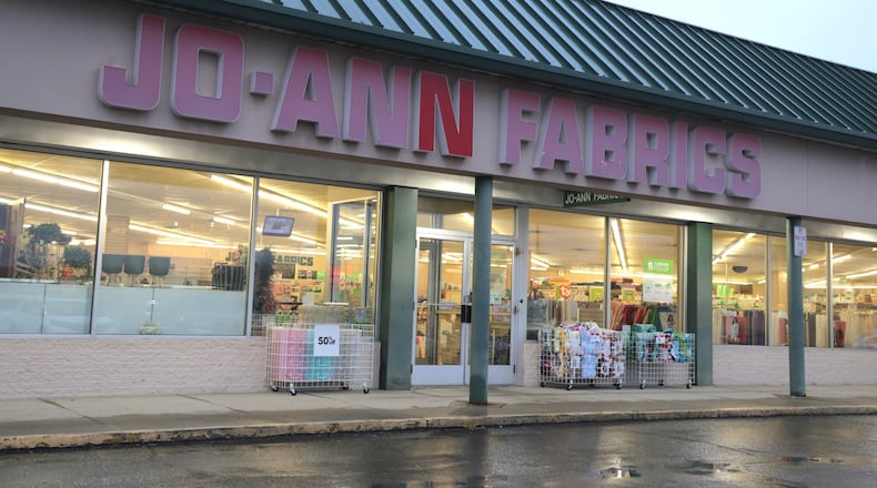 The Jo-Ann Fabrics location in Springfield remained open Feb. 12, 2025. The chain is in the midst of a bankruptcy court proceeding and intends to close hundreds of stores. BILL LACKEY/STAFF