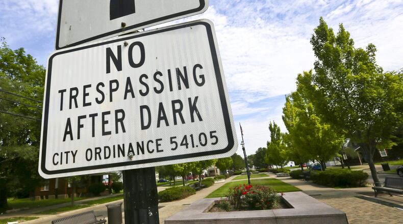 Bailey Square on South Second Street in Hamilton was the site of a shooting Thursday night. FILE PHOTO