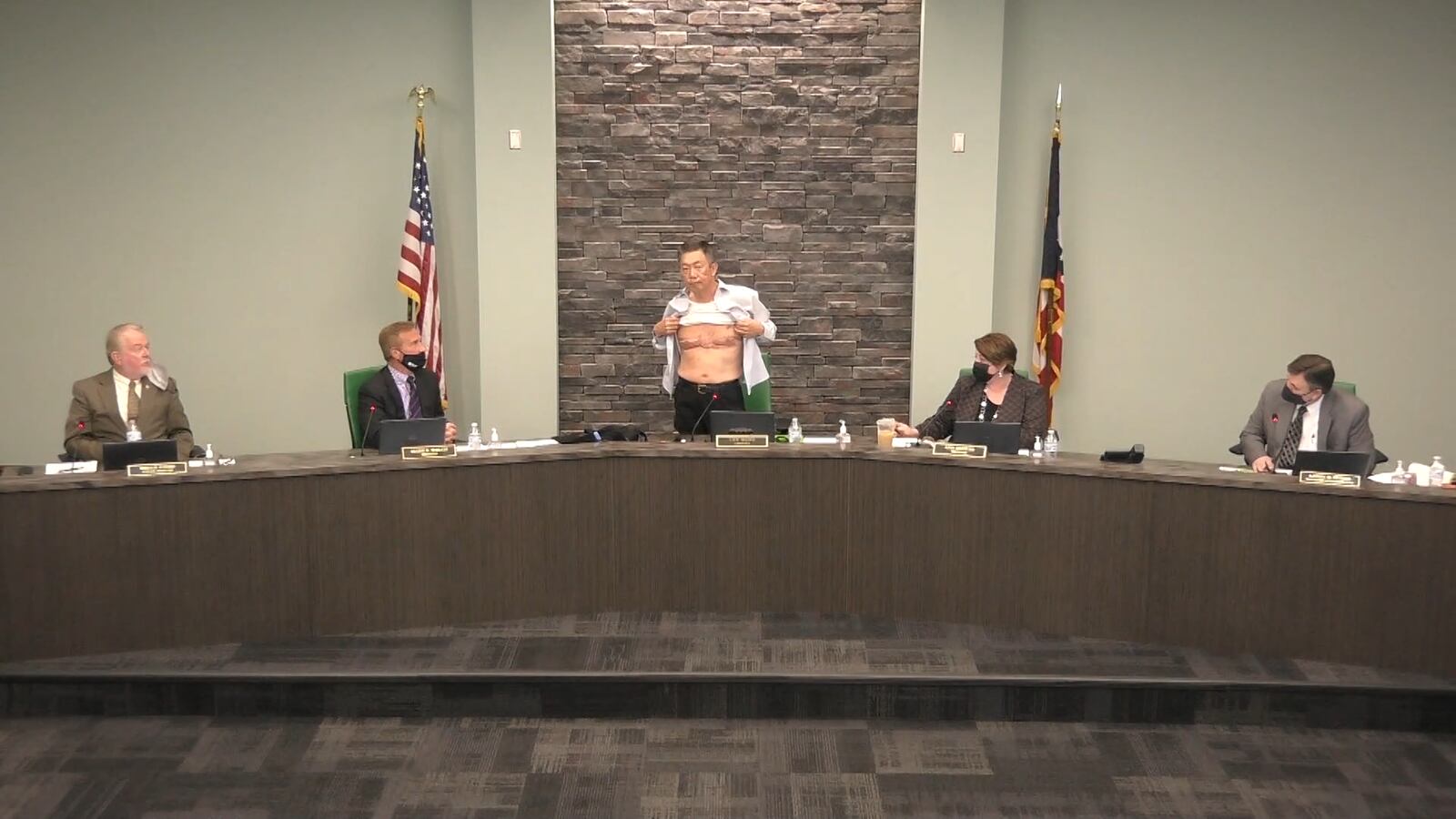 West Chester Twp. Trustee Lee Wong gained national attention when he bared his chest during a meeting protesting racism.