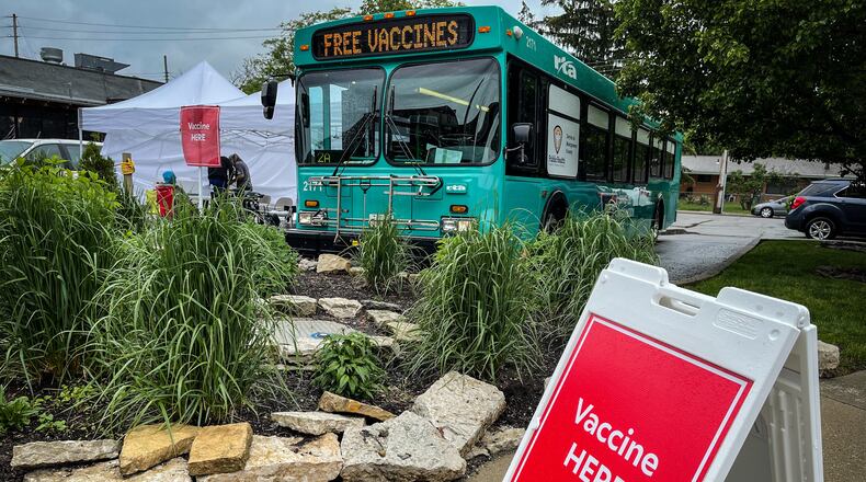 Public Health - Dayton and Montgomery County hold a mobile coronavirus vaccine clinic at Wheat Penny in Dayton. JIM NOELKER\STAFF