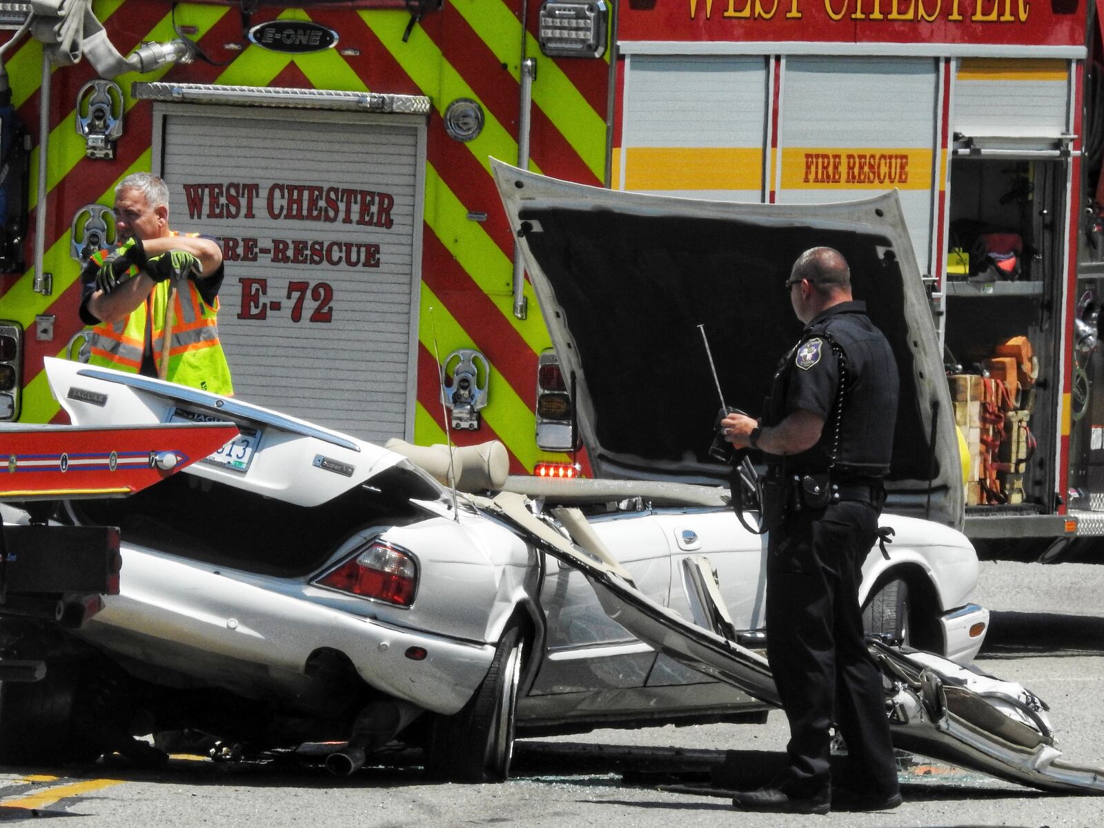 Two drivers were injured, one seriously after a crash on Ohio 42 Friday morning.