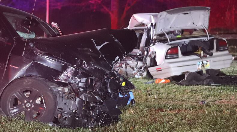 One person was killed in a two vehicle crash at the intersection of Ohio 41 and Dayton-Brandt Road in Miami County on Wednesday, November 21, 2018. BILL LACKEY/STAFF