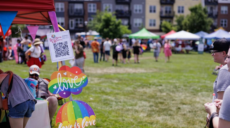 Thousands attended the annual Hamilton Pride festival Saturday, June 3, 2023 at Marcum Park in downtown Hamilton. Pride is a celebration of the Lesbian, Gay, Bisexual, Transgender, Queer and Intersex (LGBTQI) community. THOMAS PATE/NARRATUS MEDIA