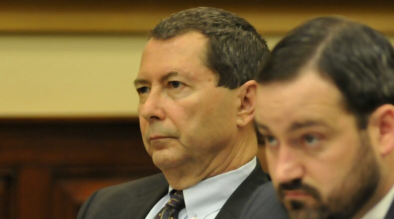 A motion to have former state lawmaker Pete Beck released early from prison has been denied because the appeals court reconsideration period has not yet expired. An appeals court can reconsider a decision up to 10 days after. Pictured, Beck listens to cross-examination testimony on May 11, 2015, during his criminal trial in a Hamilton County Common Pleas courtroom in downtown Cincinnati. MICHAEL D. PITMAN/STAFF
