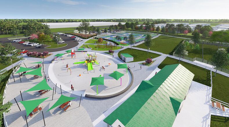 West Chester Twp. is asking residents to complete an online survey to help develop a plan for improvements to Beckett Park West. This is a concept plan only that was developed in June and is likely to change. WEST CHESTER TWP./CONTRIBUTED