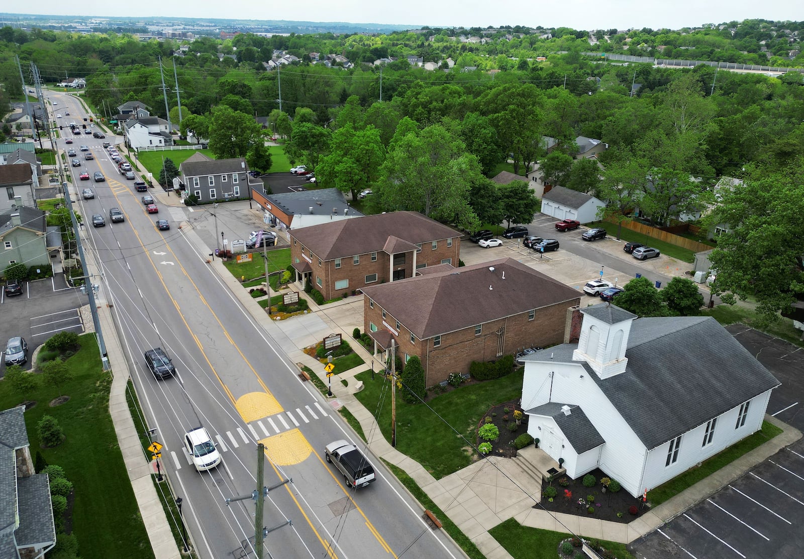 Businesses lin Cincinnati-Dayton Road in Olde West Chester. NICK NICK GRAHAM/STAFF
