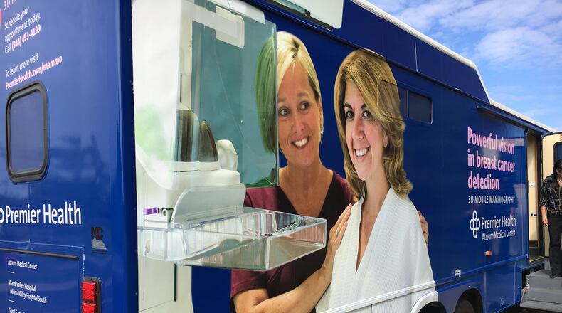 Equipped with advanced imaging equipment, Premier Health’s mobile mammography coach offers traditional 2D and Genius 3D Mammography technology to detect breast cancer. CONTRIBUTED