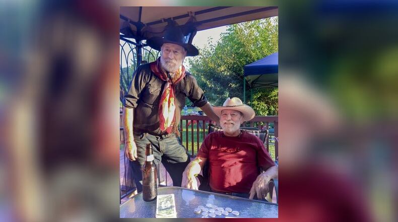 Dale Keeler, left, and his brother, Bill, are shown at a family reunion. Dale Keeler died last November and the family will host a memorial on Memorial Day at the Oxford Izaak Walton League. CONTRIBUTED