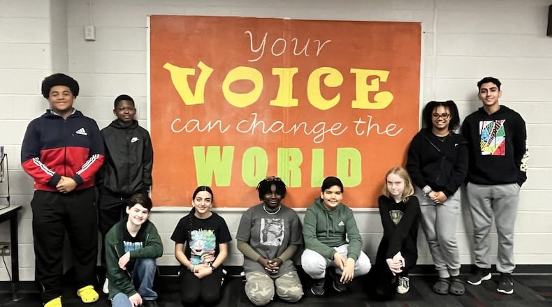 Students at a Fairfield school wanted to make a strong visual statement in their support of the importance of Black History month and their work now shows throughout their school. Fairfield Creekside Middle School students, led by the school’s Student Diversity Alliance, have decorated the school’s main lobby, halls and classroom spaces with a wide variety of Black History month and diversity appreciation-themed art created by themselves and classmates. (Provided Photo\Journal-News)