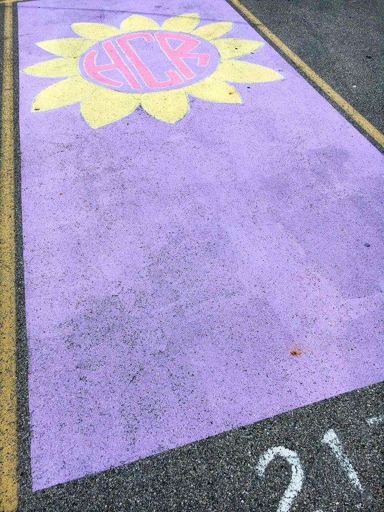 PHOTOS Lakota East seniors paint parking spots