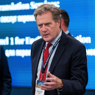 FILE — Rep. Mike Turner, R-Dayton, during an event of the 75th anniversary of NATO, at the Ronald Reagan Presidential Foundation & Institute in Washington, July 9, 2024. Eric Lee/The New York Times.